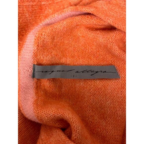 Raquel Allegra Sweater 2 / Large Womens Orange Cashmere Blend Pullover Fringe - Picture 7 of 8